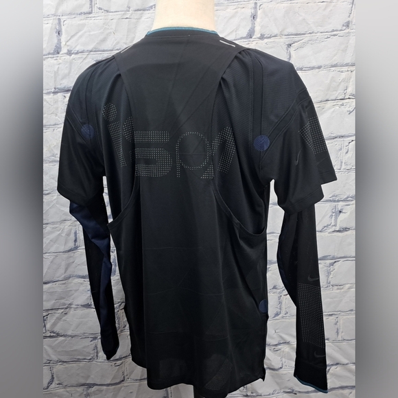 NWT Nike ISPA Long-Sleeve Top Layered Tank Top Long Sleeve Midnight Navy Small - Picture 7 of 15